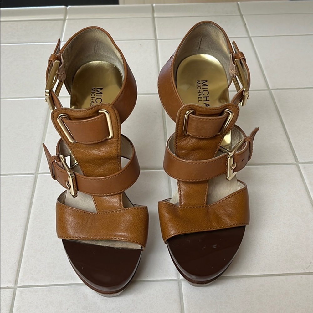 Michael Kors Leather Strappy Heels